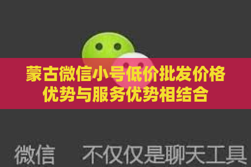 蒙古微信小号低价批发价格优势与服务优势相结合